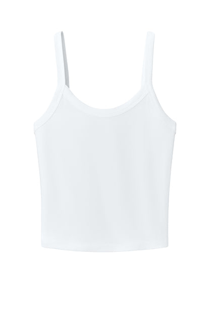 Bella+Canvas Women's Micro Rib Spaghetti Strap Tank BC1012 Solid White Blend