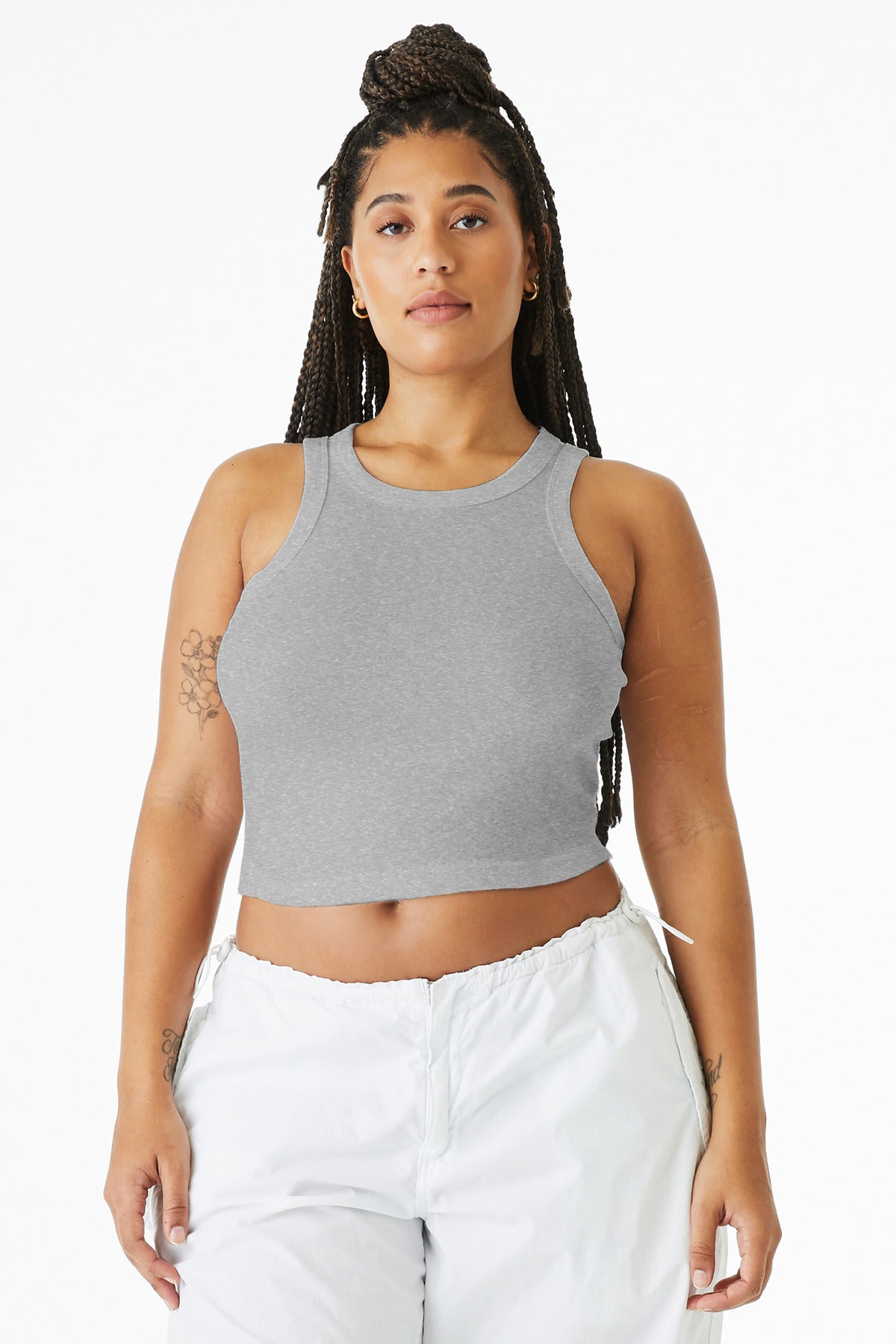 Bella+Canvas Women's Micro Rib Racer Tank BC1019 Athletic Heather