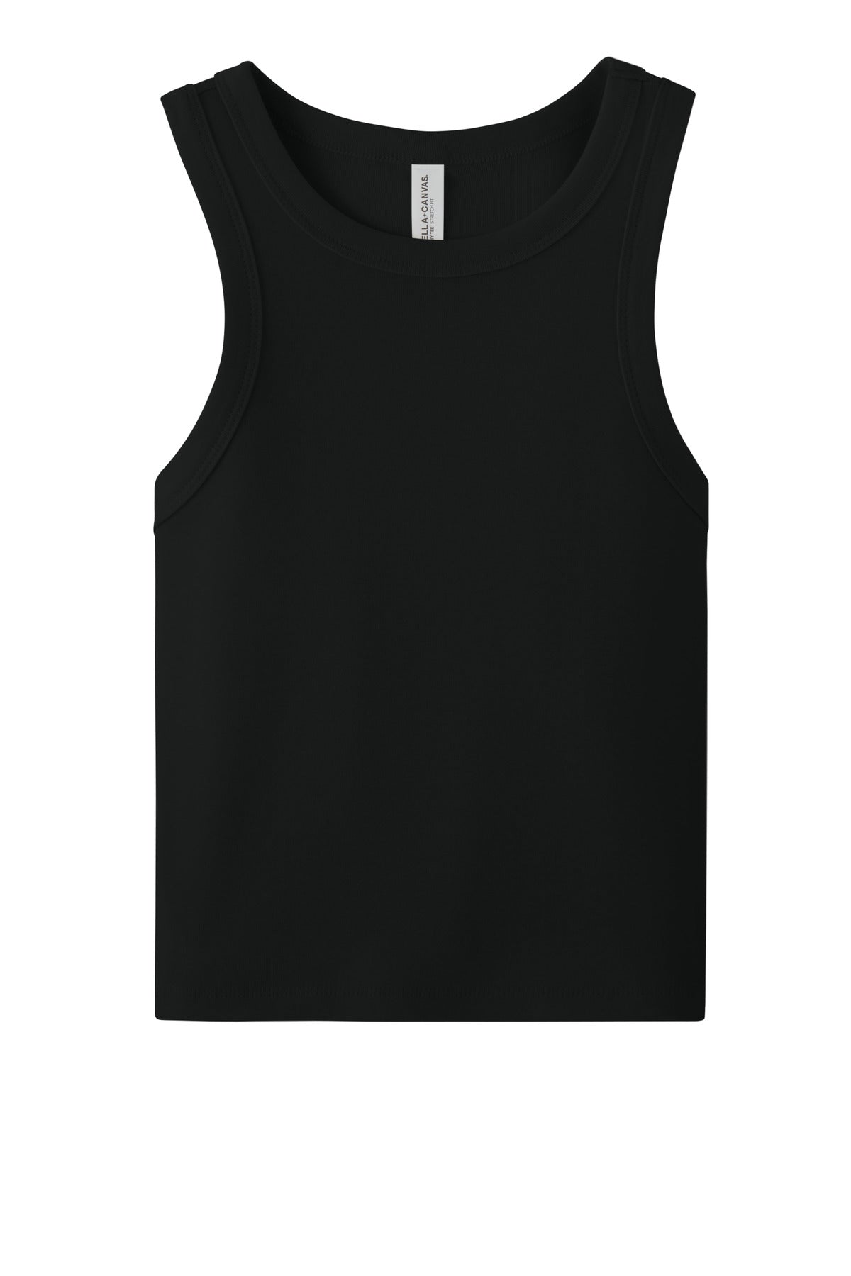 Bella+Canvas Women's Micro Rib Racer Tank BC1019 Solid Black Blend