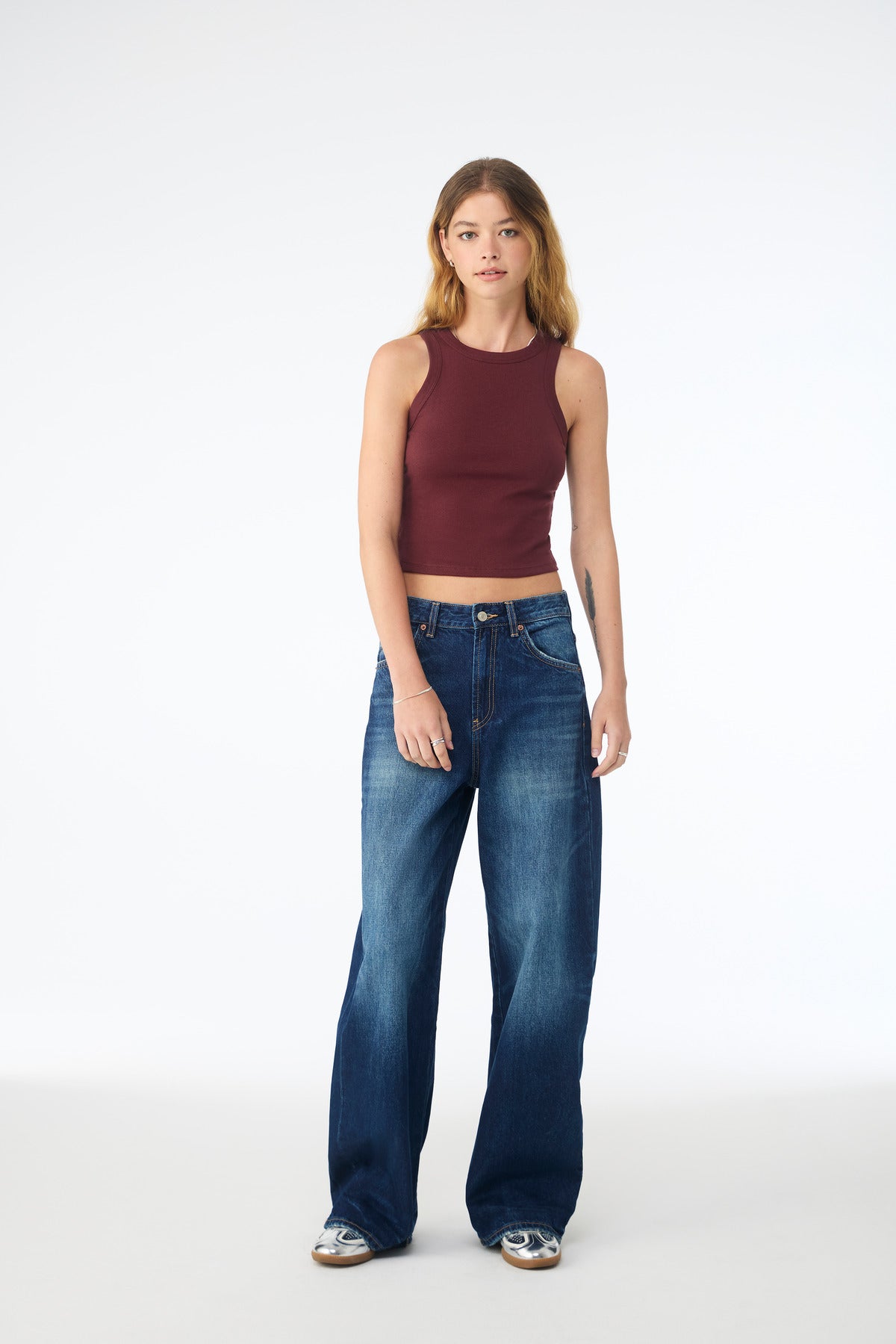 BELLA+CANVAS Women's Micro Rib Racer Tank BC1019 Solid Maroon Blend