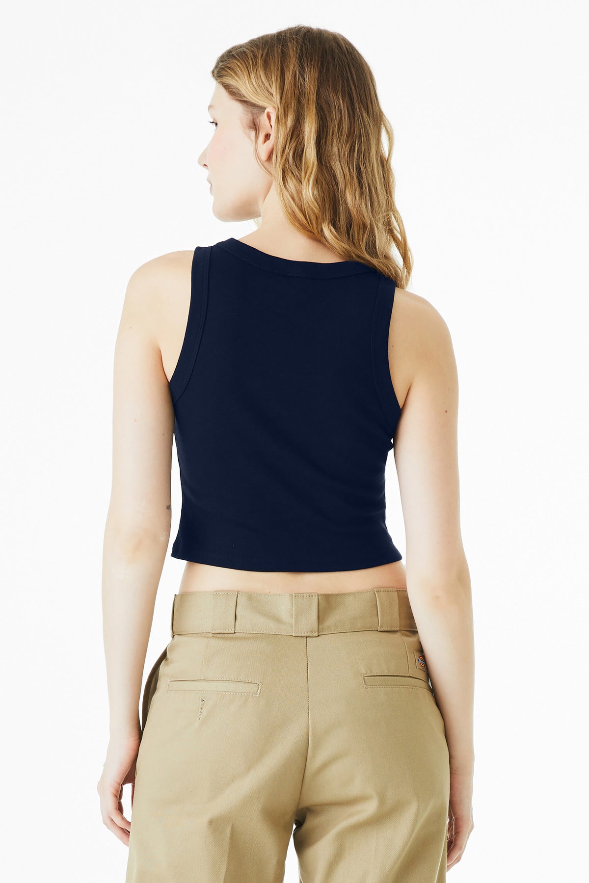 BELLA+CANVAS Women's Micro Rib Racer Tank BC1019 Solid Navy Blend