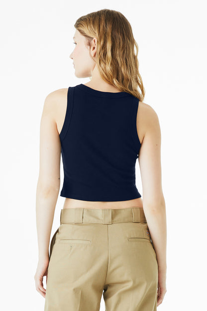 BELLA+CANVAS Women's Micro Rib Racer Tank BC1019 Solid Navy Blend