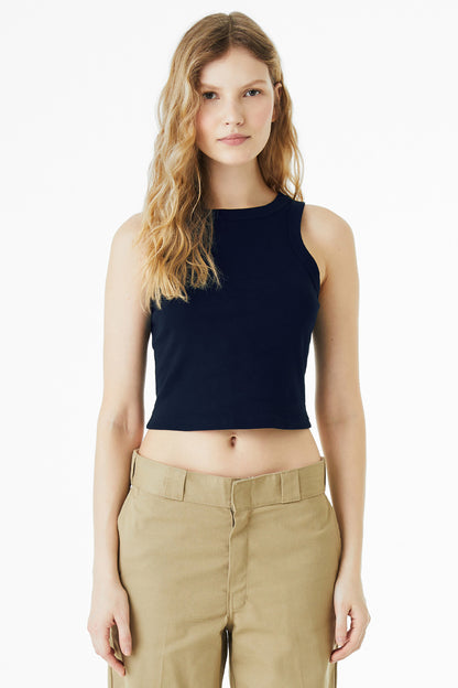 BELLA+CANVAS Women's Micro Rib Racer Tank BC1019 Solid Navy Blend