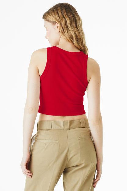 Bella+Canvas Women's Micro Rib Racer Tank BC1019 Solid Red Blend