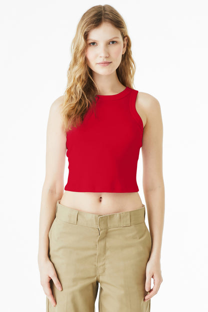 Bella+Canvas Women's Micro Rib Racer Tank BC1019 Solid Red Blend