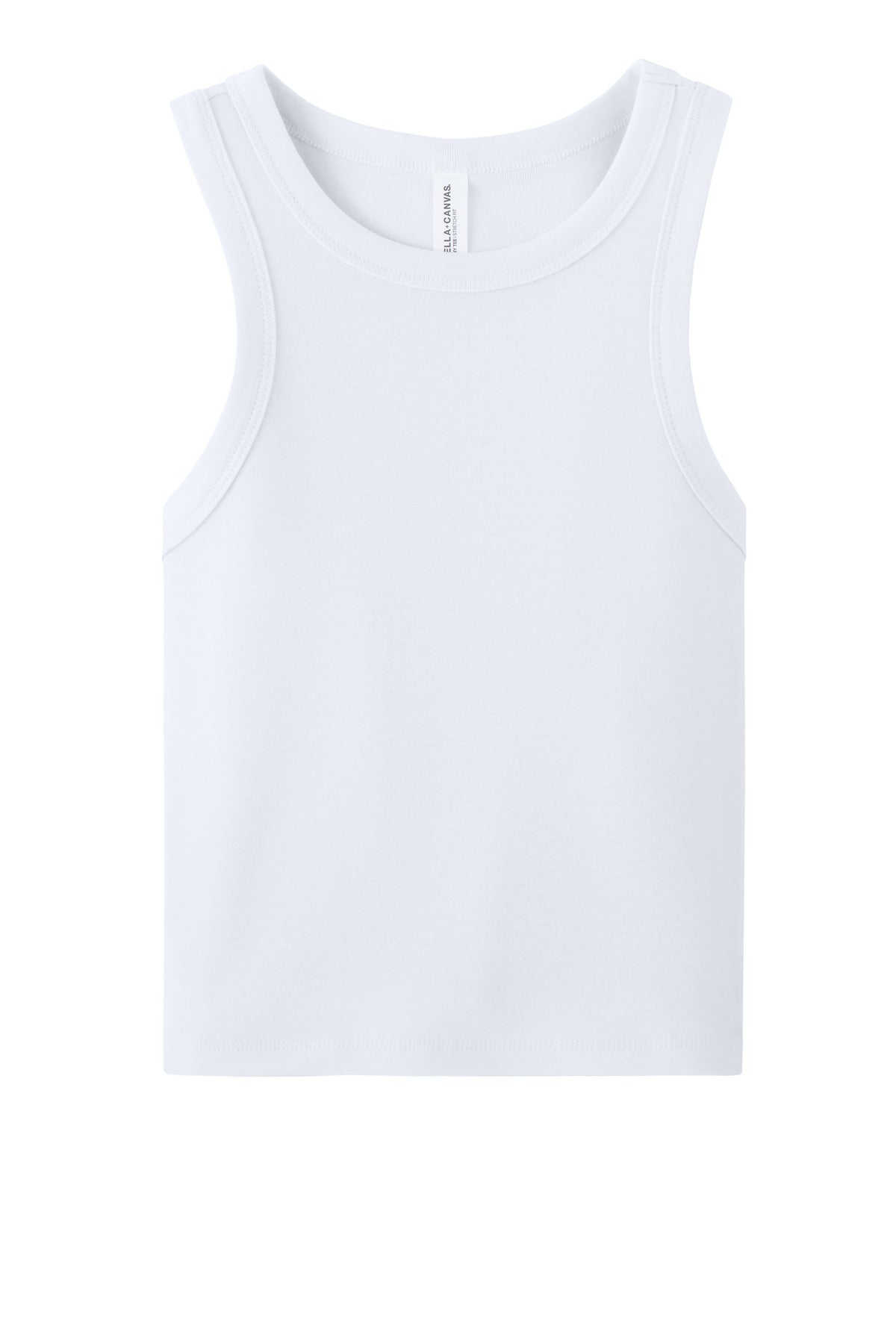 Bella+Canvas Women's Micro Rib Racer Tank BC1019 Solid White Blend