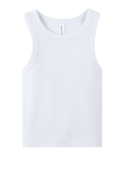 Bella+Canvas Women's Micro Rib Racer Tank BC1019 Solid White Blend