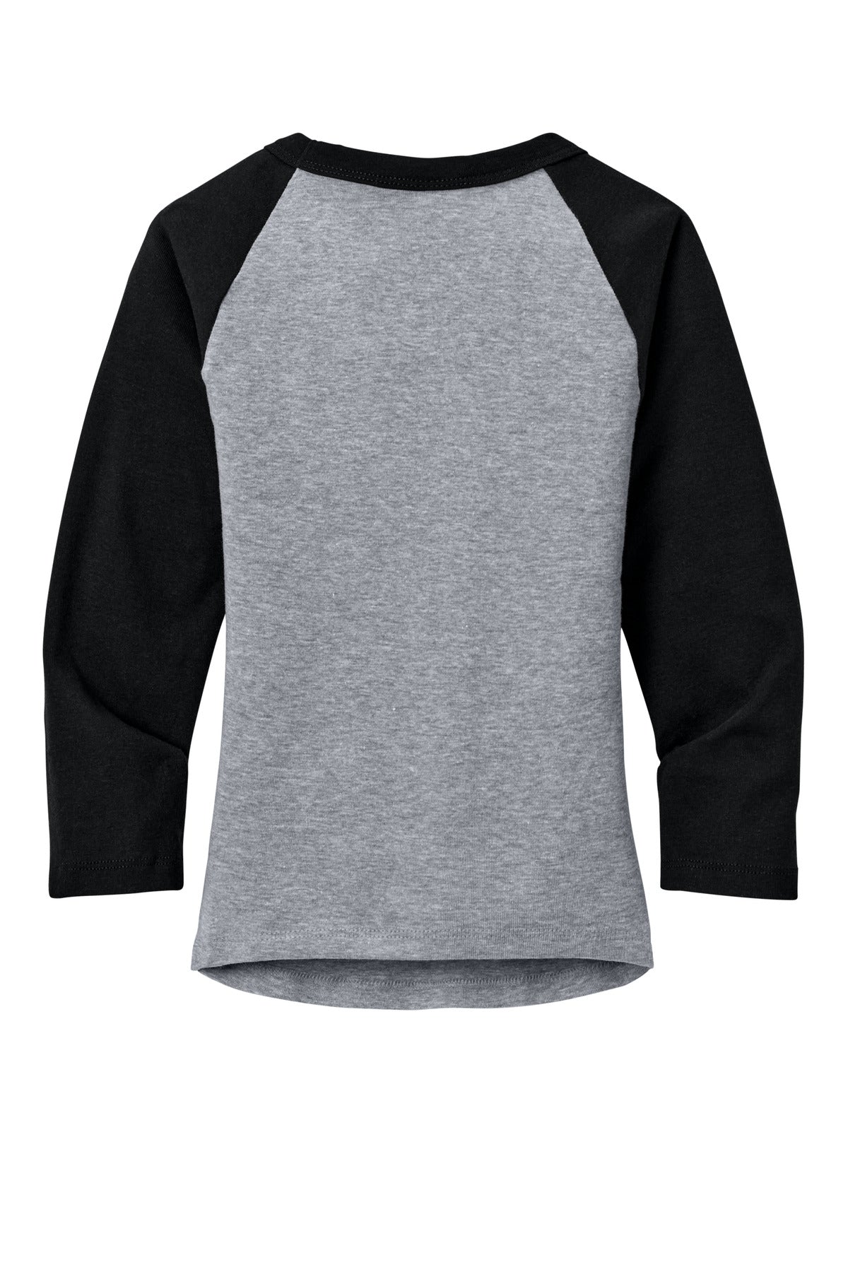 Bella+Canvas Women's Micro Rib 3/4 Raglan Baby Tee BC1200 Athletic Heather/Black