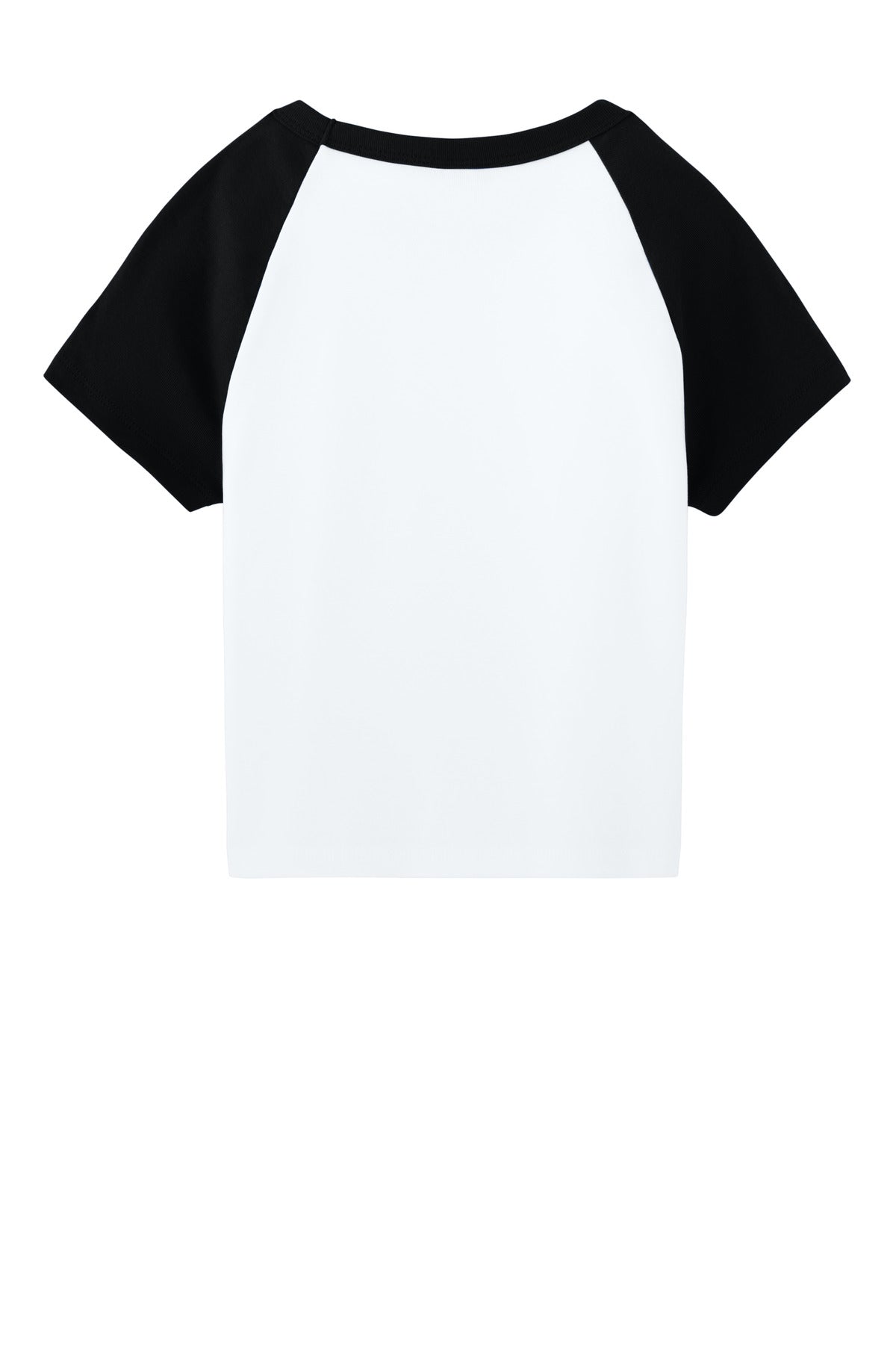 Bella+Canvas Women's Micro Rib Raglan Baby Tee BC1201 White/Black