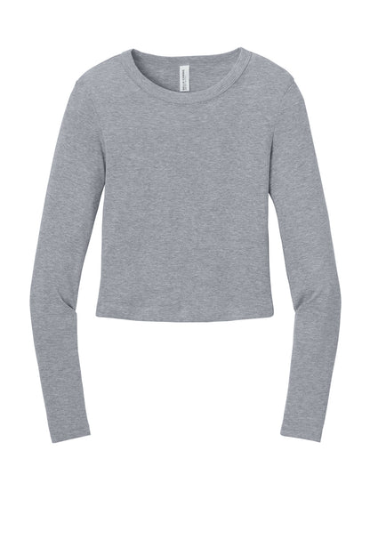 Bella+Canvas Women's Micro Rib Long Sleeve Baby Tee BC1501 Athletic Heather