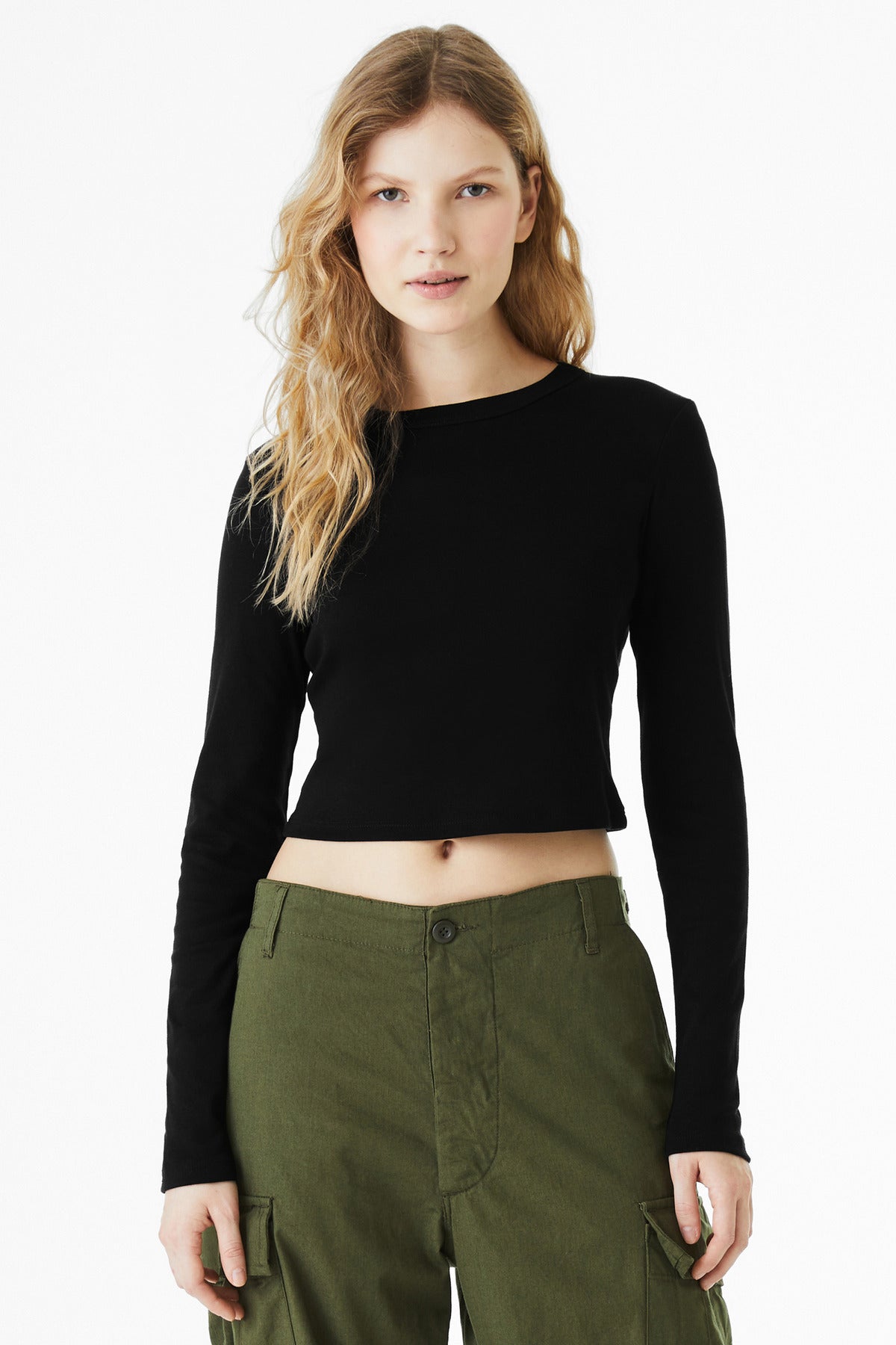 Bella+Canvas Women's Micro Rib Long Sleeve Baby Tee BC1501 image 1