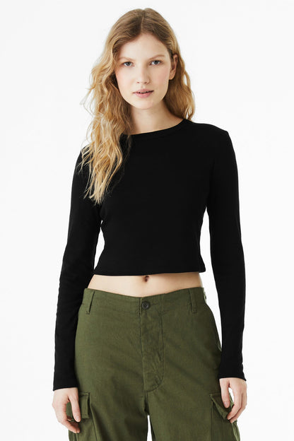 Bella+Canvas Women's Micro Rib Long Sleeve Baby Tee BC1501 image 1