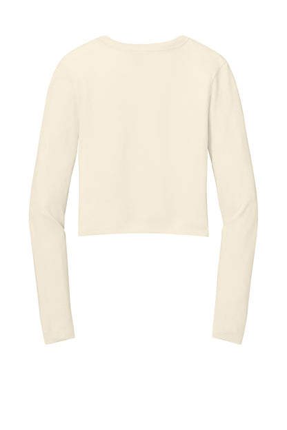 Bella+Canvas Women's Micro Rib Long Sleeve Baby Tee BC1501 Solid Natural Blend