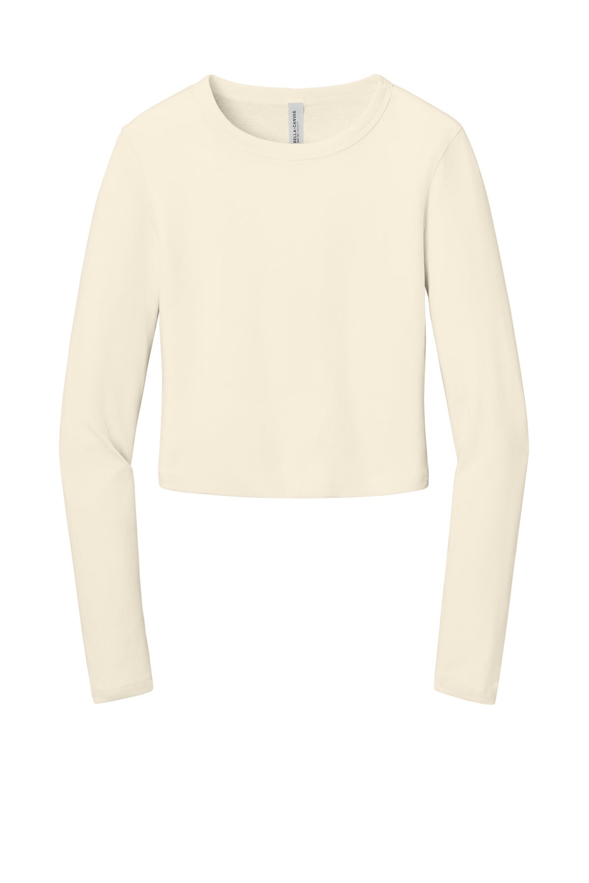 Bella+Canvas Women's Micro Rib Long Sleeve Baby Tee BC1501 Solid Natural Blend