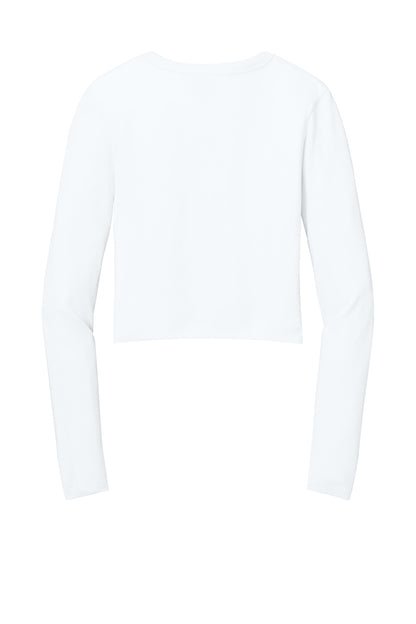 Bella+Canvas Women's Micro Rib Long Sleeve Baby Tee BC1501 Solid White Blend
