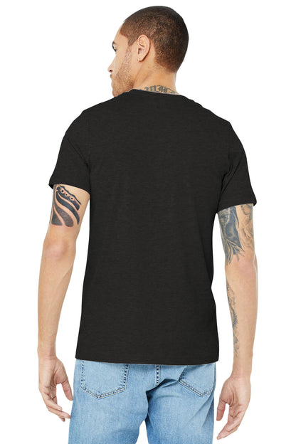 BELLA+CANVAS  Unisex Heather CVC Short Sleeve Tee. BC3001CVC Black Heather