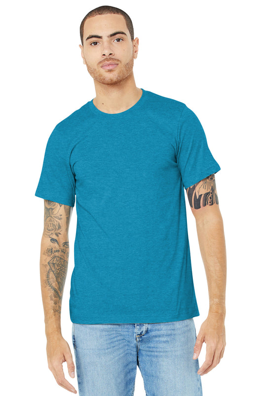 BELLA+CANVAS  Unisex Heather CVC Short Sleeve Tee. BC3001CVC Heather Aqua