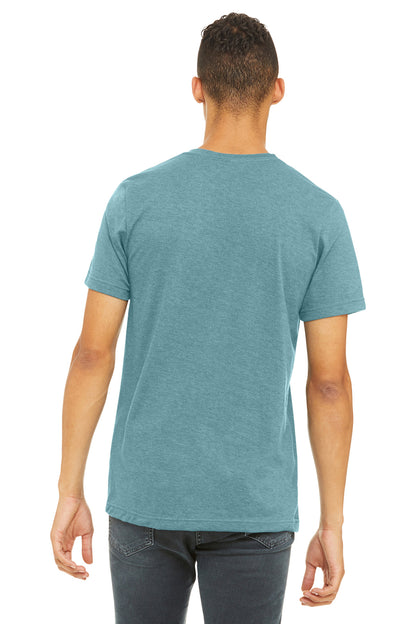 Bella+Canvas Unisex Heather CVC Short Sleeve Tee BC3001CVC Heather Blue Lagoon