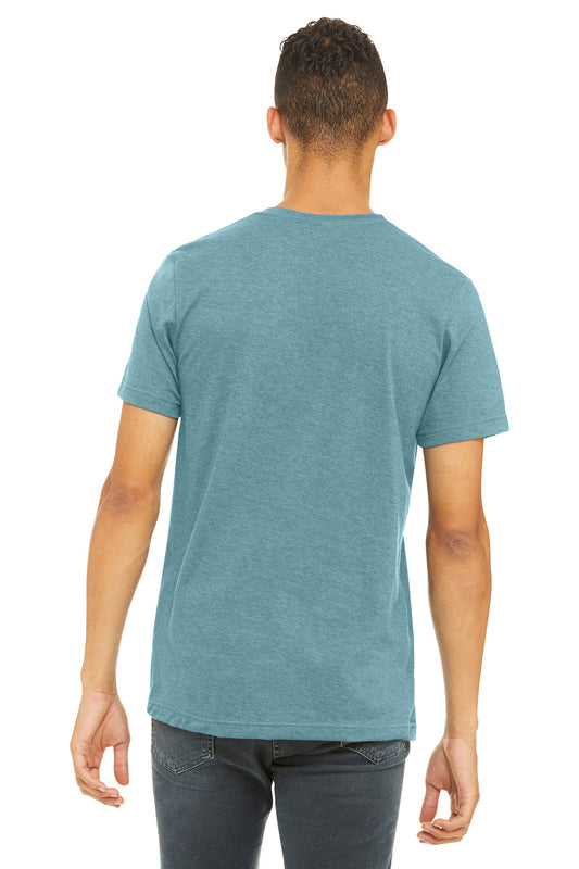 Bella+Canvas Unisex Heather CVC Short Sleeve Tee BC3001CVC Heather Blue Lagoon