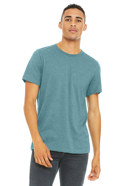 Bella+Canvas Unisex Heather CVC Short Sleeve Tee BC3001CVC Heather Blue Lagoon