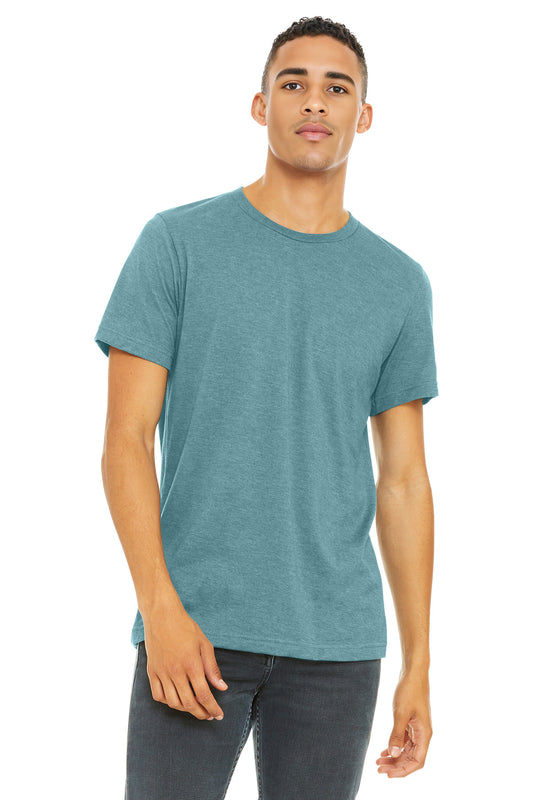 Bella+Canvas Unisex Heather CVC Short Sleeve Tee BC3001CVC Heather Blue Lagoon