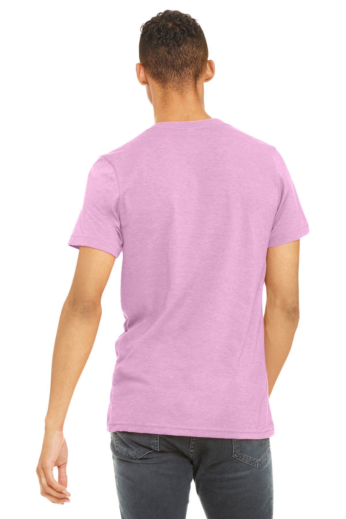 Bella+Canvas Unisex Heather CVC Short Sleeve Tee BC3001CVC Heather Bubble Gum