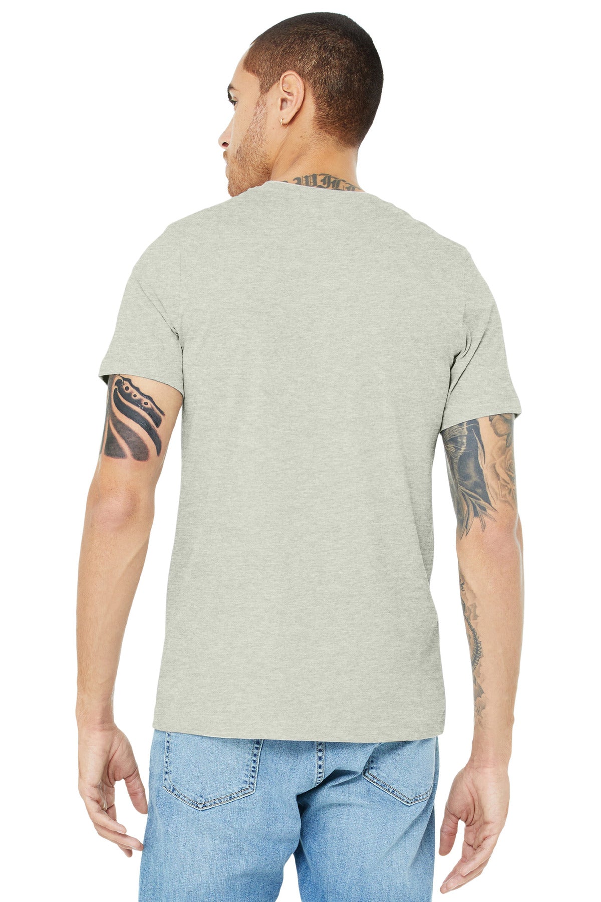 BELLA+CANVAS  Unisex Heather CVC Short Sleeve Tee. BC3001CVC Heather Cement