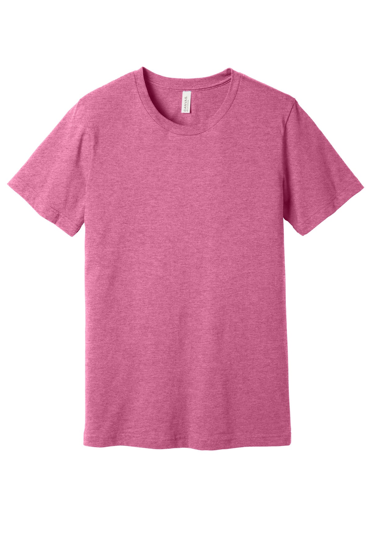 BELLA+CANVAS  Unisex Heather CVC Short Sleeve Tee. BC3001CVC Heather Charity Pink