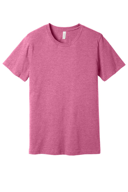 BELLA+CANVAS  Unisex Heather CVC Short Sleeve Tee. BC3001CVC Heather Charity Pink