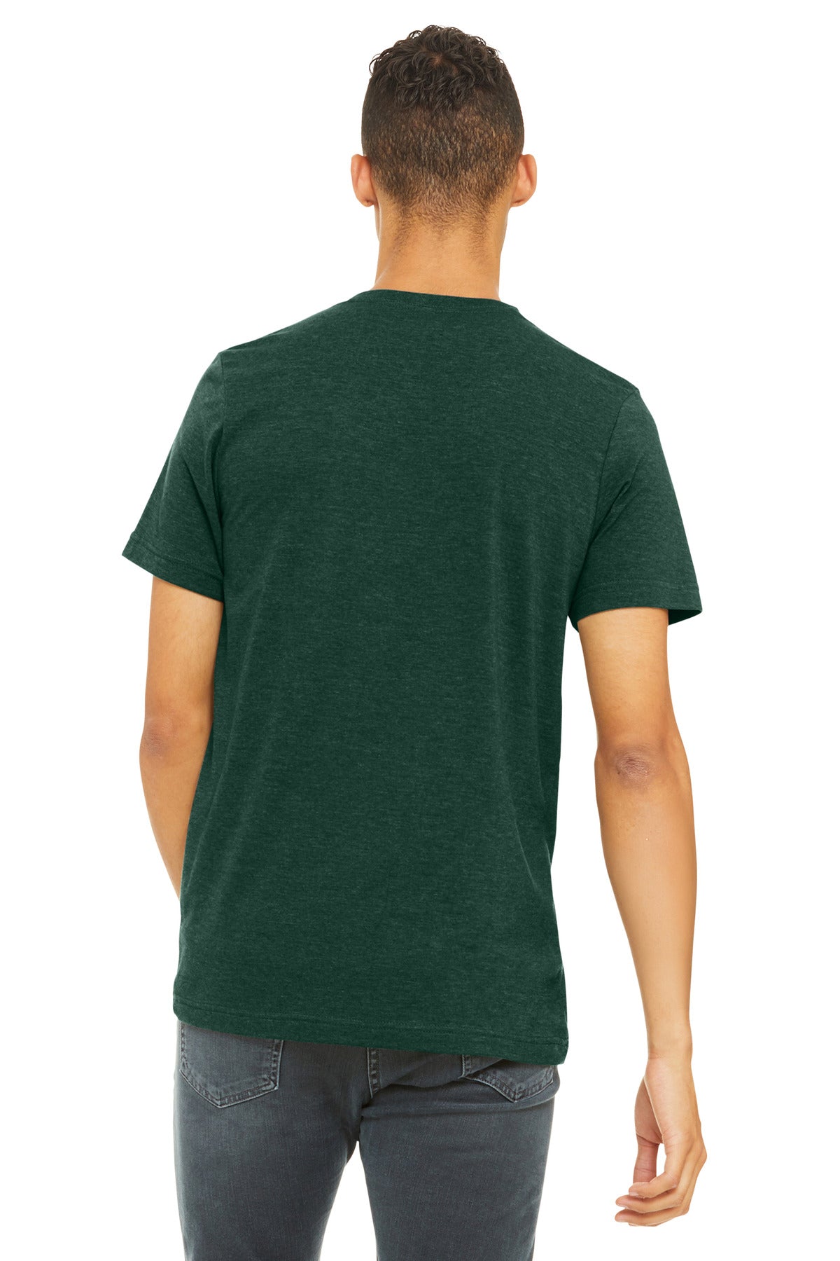Bella+Canvas Unisex Heather CVC Short Sleeve Tee BC3001CVC Heather Emerald