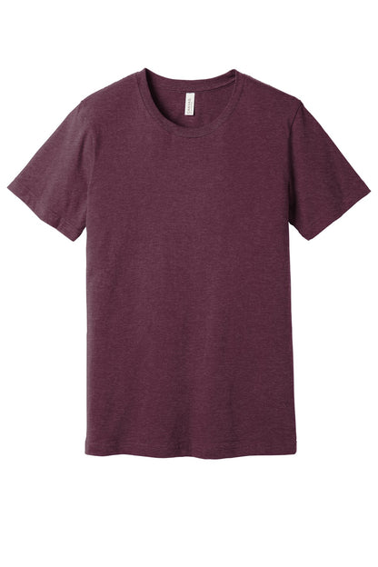BELLA+CANVAS  Unisex Heather CVC Short Sleeve Tee. BC3001CVC Heather Maroon