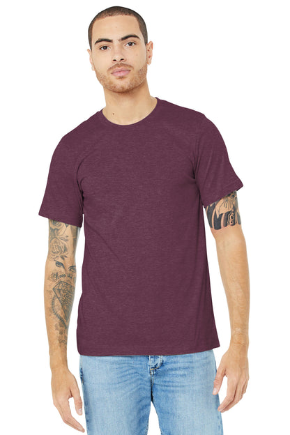 BELLA+CANVAS  Unisex Heather CVC Short Sleeve Tee. BC3001CVC Heather Maroon