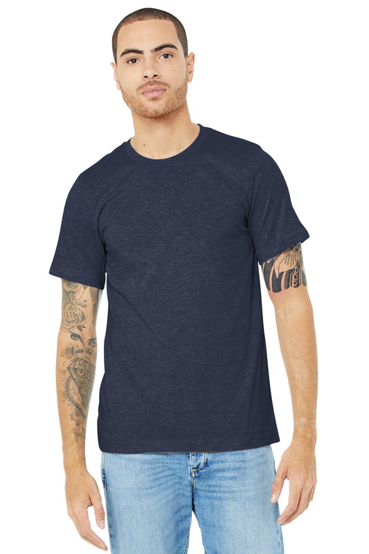 BELLA+CANVAS  Unisex Heather CVC Short Sleeve Tee. BC3001CVC Heather Midnight Navy