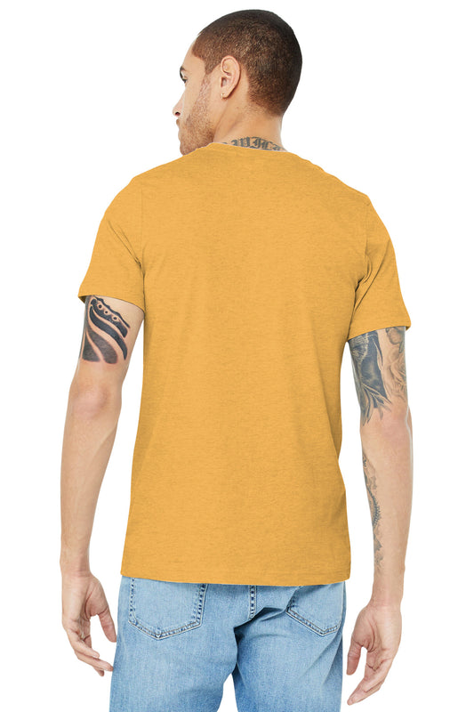 BELLA+CANVAS  Unisex Heather CVC Short Sleeve Tee. BC3001CVC Heather Mustard