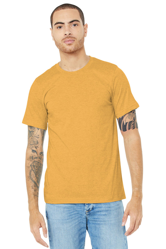 BELLA+CANVAS  Unisex Heather CVC Short Sleeve Tee. BC3001CVC Heather Mustard