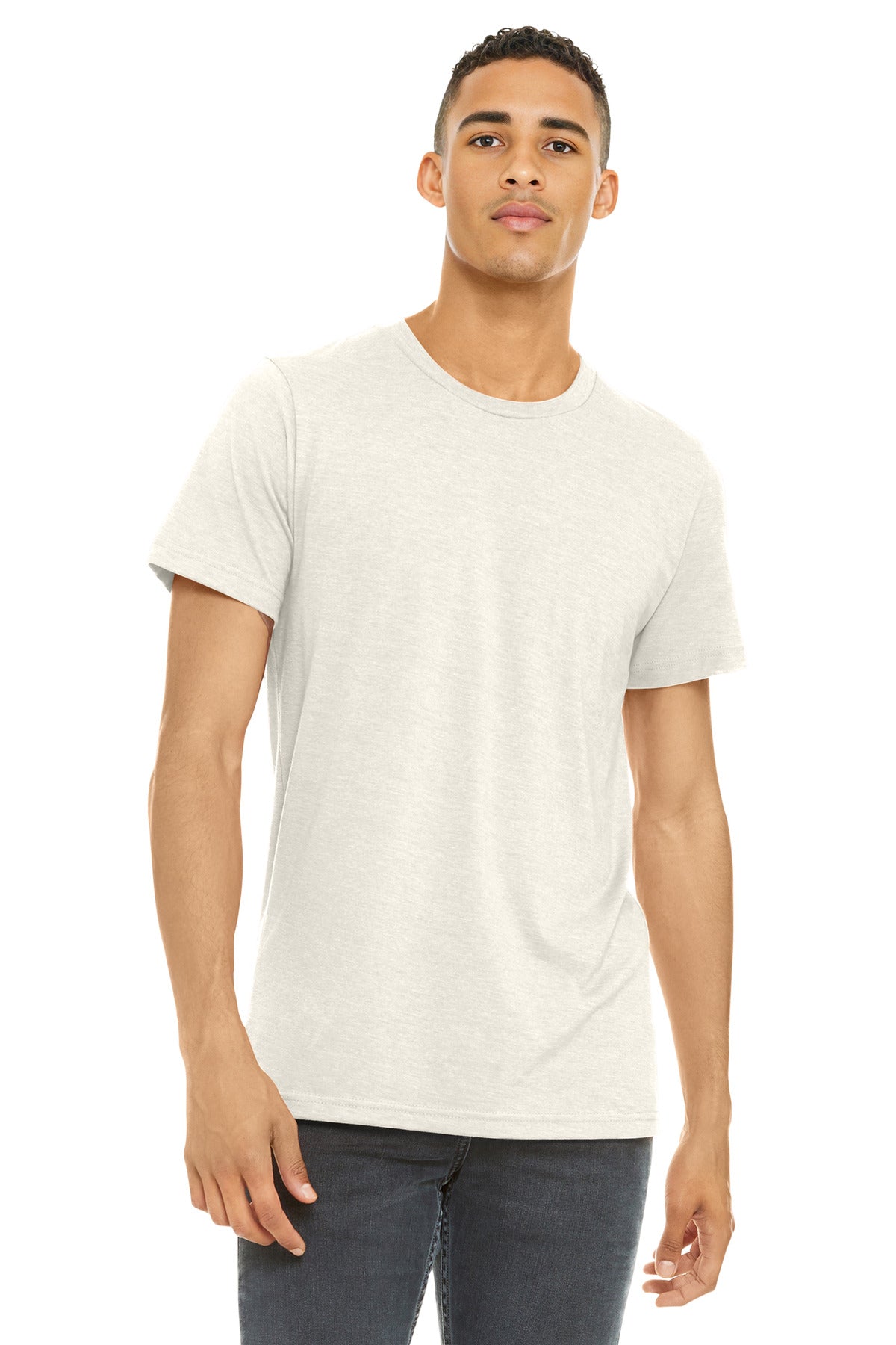 Bella+Canvas Unisex Heather CVC Short Sleeve Tee BC3001CVC Heather Natural