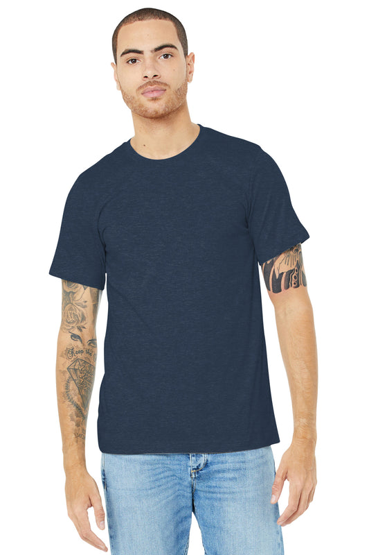 BELLA+CANVAS  Unisex Heather CVC Short Sleeve Tee. BC3001CVC Heather Navy