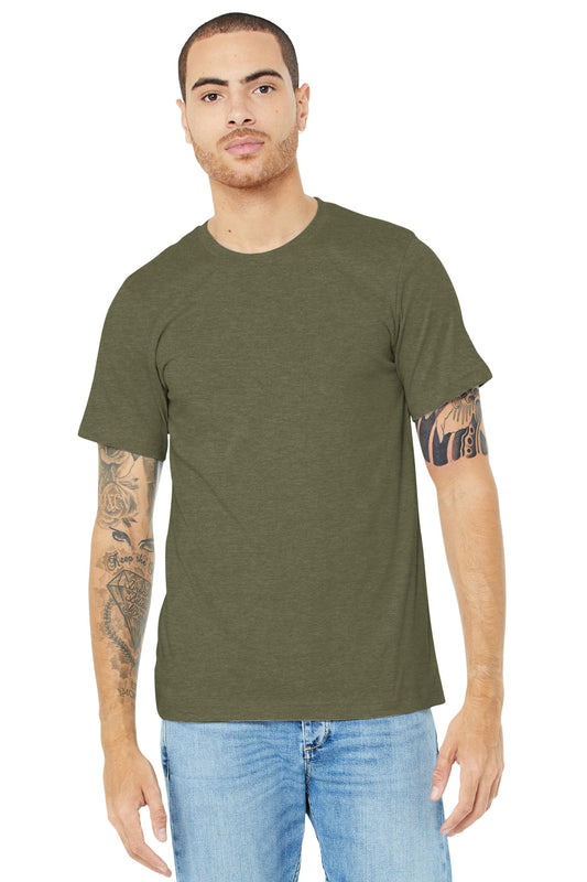 BELLA+CANVAS  Unisex Heather CVC Short Sleeve Tee. BC3001CVC Heather Olive