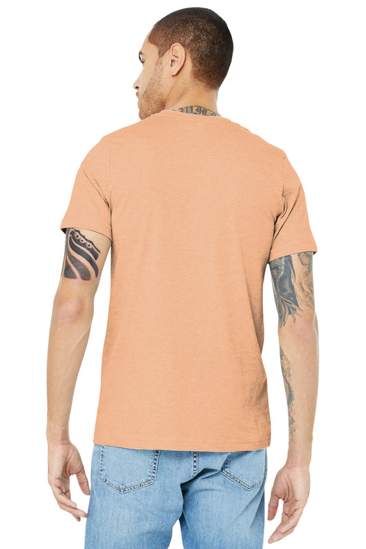 BELLA+CANVAS  Unisex Heather CVC Short Sleeve Tee. BC3001CVC Heather Peach