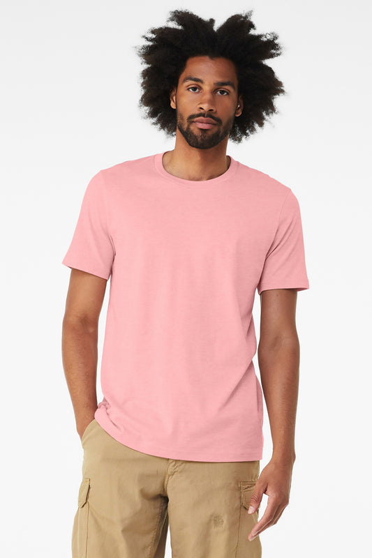 BELLA+CANVAS  Unisex Heather CVC Short Sleeve Tee. BC3001CVC Heather Pink