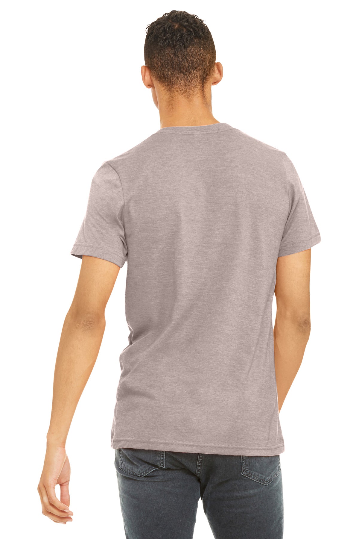 Bella+Canvas Unisex Heather CVC Short Sleeve Tee BC3001CVC Heather Pink Gravel
