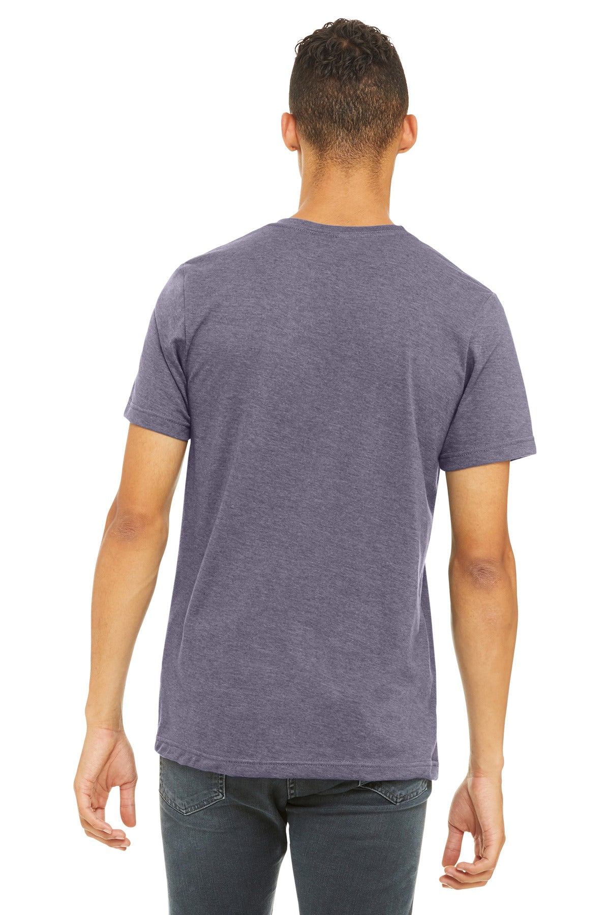 Bella+Canvas Unisex Heather CVC Short Sleeve Tee BC3001CVC Heather Purple