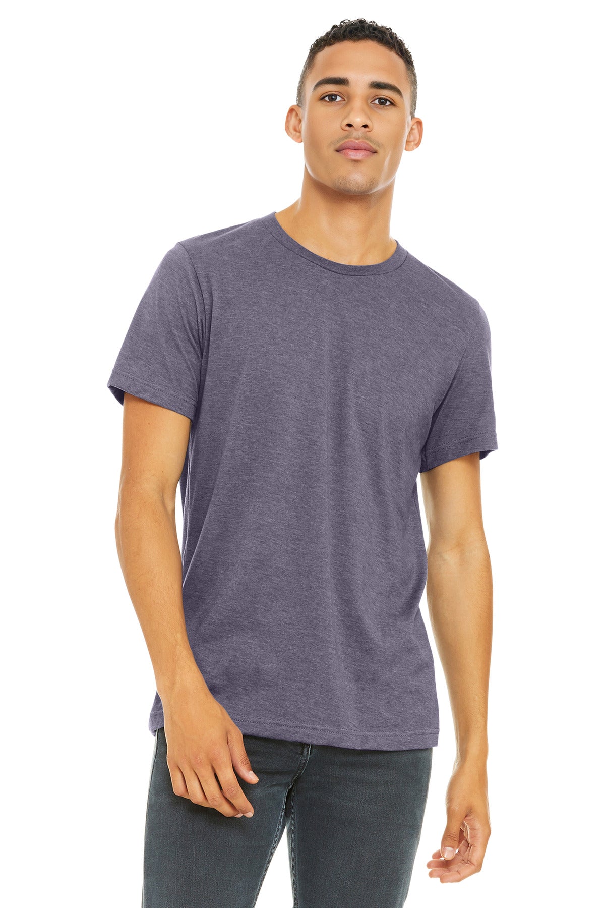Bella+Canvas Unisex Heather CVC Short Sleeve Tee BC3001CVC Heather Purple