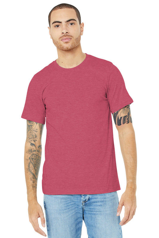 BELLA+CANVAS  Unisex Heather CVC Short Sleeve Tee. BC3001CVC Heather Raspberry