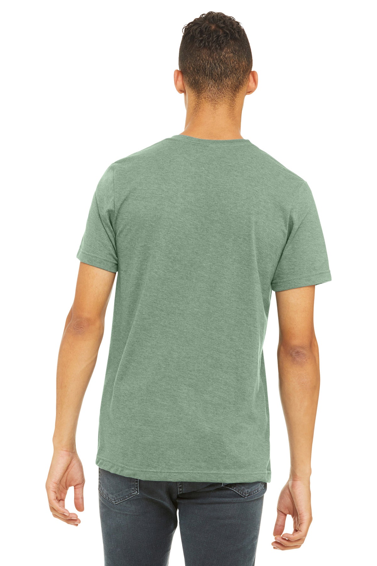 Bella+Canvas Unisex Heather CVC Short Sleeve Tee BC3001CVC Heather Sage
