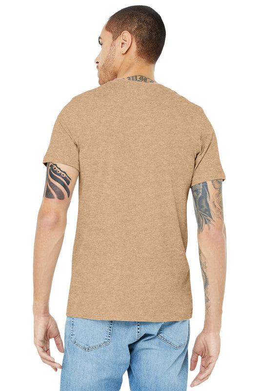 BELLA+CANVAS  Unisex Heather CVC Short Sleeve Tee. BC3001CVC Heather Sand Dune