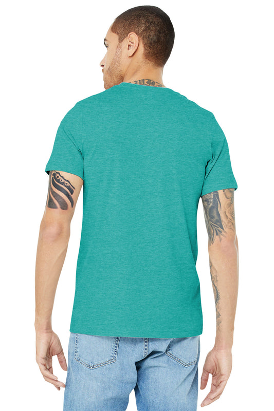 BELLA+CANVAS  Unisex Heather CVC Short Sleeve Tee. BC3001CVC Heather Sea Green