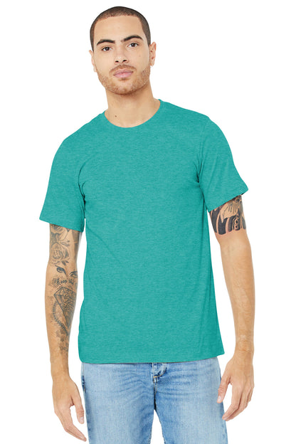 BELLA+CANVAS  Unisex Heather CVC Short Sleeve Tee. BC3001CVC Heather Sea Green