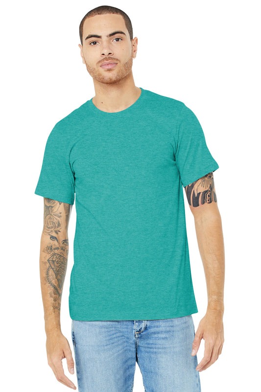BELLA+CANVAS  Unisex Heather CVC Short Sleeve Tee. BC3001CVC Heather Sea Green