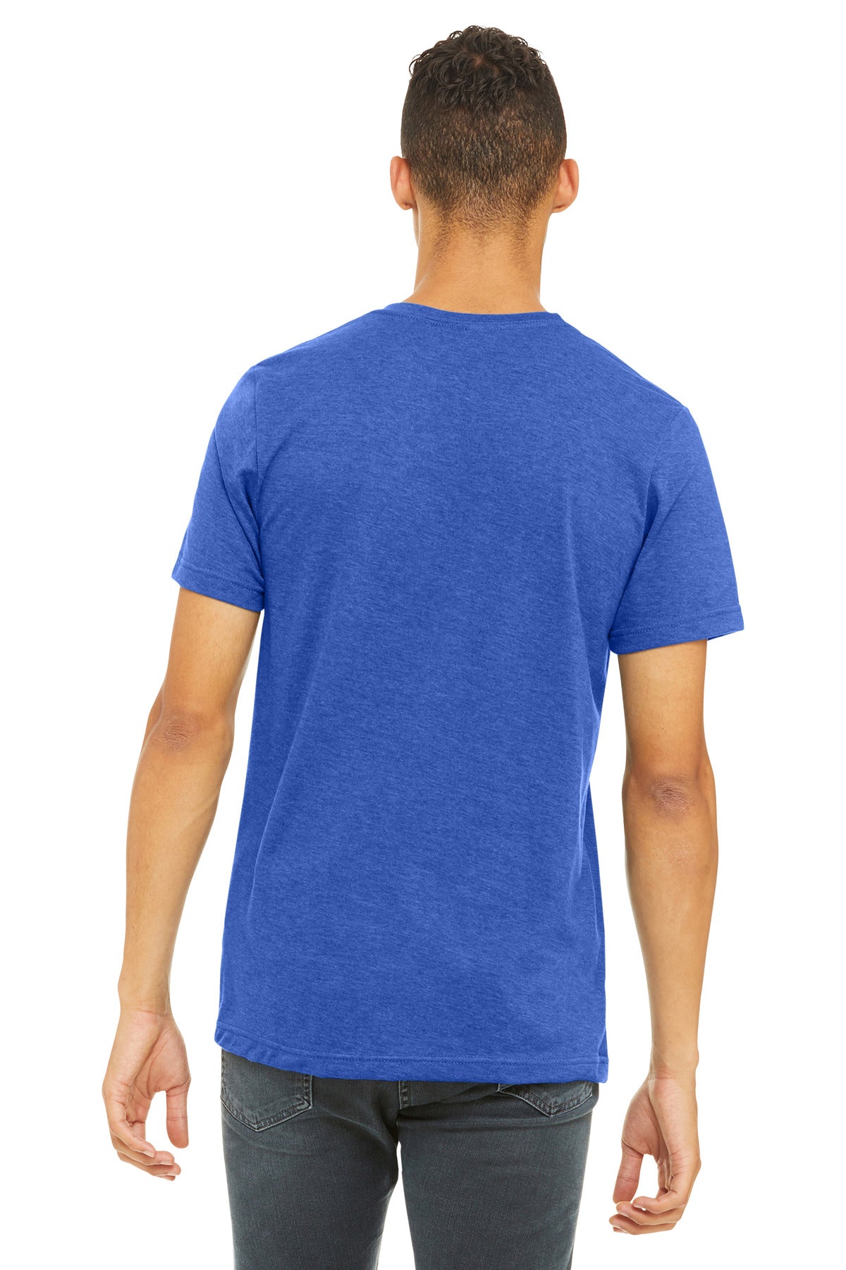 Bella+Canvas Unisex Heather CVC Short Sleeve Tee BC3001CVC Heather True Royal